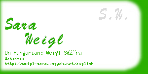 sara weigl business card